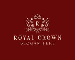 Wreath Royal Crown logo design