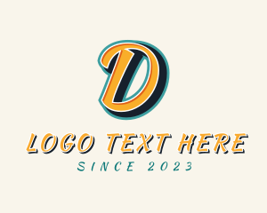 Handwritten - Record Label Letter D logo design