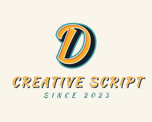 Lettering - Record Label Letter D logo design