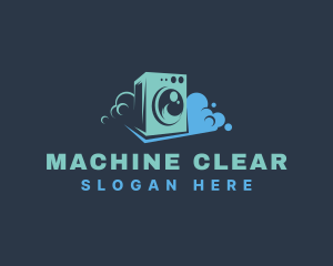 Laundromat Washing Machine logo design
