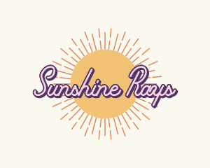 Retro Hipster Sun logo design