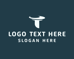 Financial - Business Tech Orbit Letter T logo design