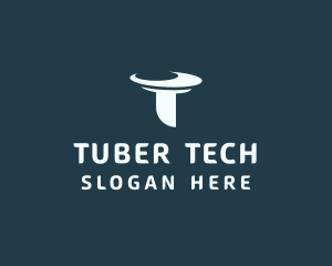 Business Tech Orbit Letter T logo design