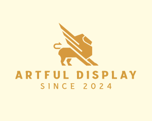 Elegant Lion Griffin logo design