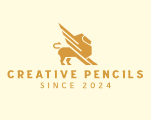 Elegant Lion Griffin logo design