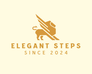 Elegant Lion Griffin logo design