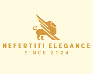 Elegant Lion Griffin logo design