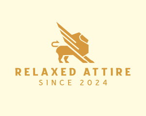 Elegant Lion Griffin logo design