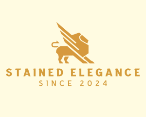 Elegant Lion Griffin logo design