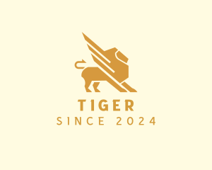 Elegant Lion Griffin logo design