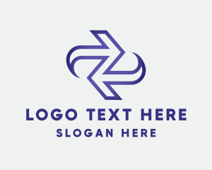 Gradient - Blue Arrows Logistics logo design