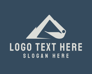 Gray - Construction Backhoe Loader logo design
