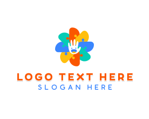 Jigsaw - Puzzle Learning Educational logo design