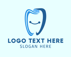 Pedodontist - Smiling Toothbrush Tooth logo design