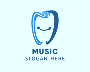 Dental - Smiling Toothbrush Tooth logo design