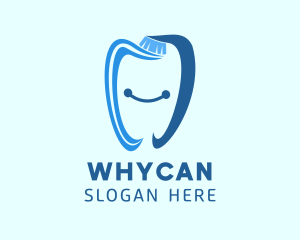 Cosmetic Dentistry - Smiling Toothbrush Tooth logo design