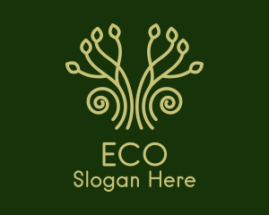 Eco Garden Plant Logo