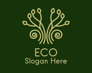 Eco Garden Plant logo design