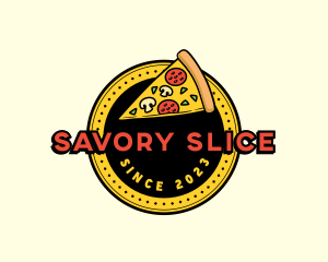 Pizza Restaurant Emblem logo design