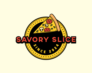 Pizza Restaurant Emblem logo design