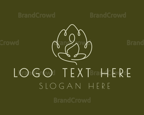 Meditation Yoga Lotus Flower Logo