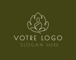 Meditation Yoga Lotus Flower Logo