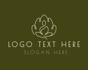 Meditation Yoga Lotus Flower Logo