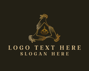 Visual - Triangle Eye Hand logo design