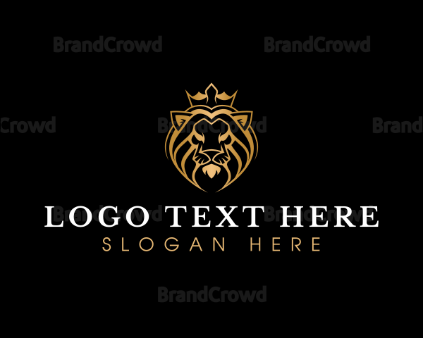 King Crown Lion Logo