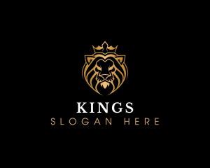 King Crown Lion logo design