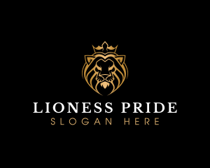 King Crown Lion logo design