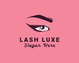 Eyelashes Cosmetic Product logo design