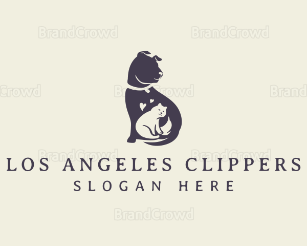 Cat Dog Grooming Logo