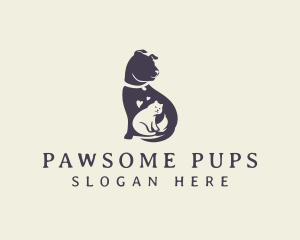 Cat Dog Grooming logo design