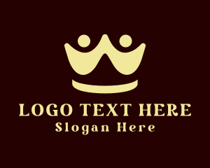 High End - Yellow People Crown logo design