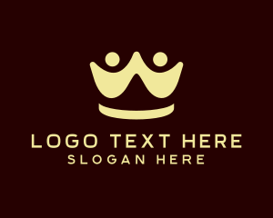 Premium - Yellow People Crown logo design