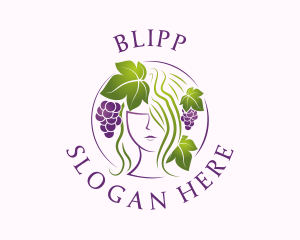 Herb - Grape Vineyard Lady logo design