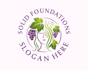 Eco Friendly - Grape Vineyard Lady logo design