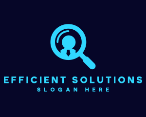 Work - Employment Hiring Magnifier logo design