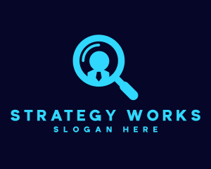 Employment Hiring Magnifier logo design