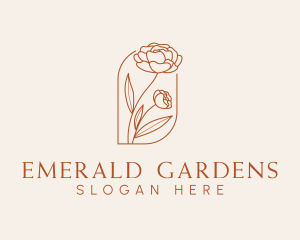 Rose Flower Plant logo design