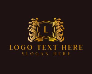 High End - Premium Leaf Wreath logo design