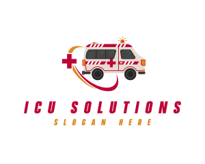 Icu - Medical Emergency Ambulance logo design