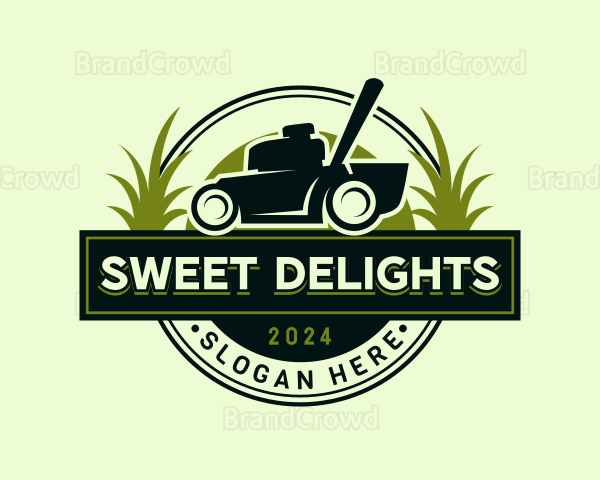 Lawn Mower Landscaping Logo