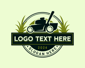 Lawn Mower Landscaping Logo