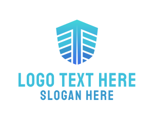 Logistics - Arrow Shield Wings Letter T logo design