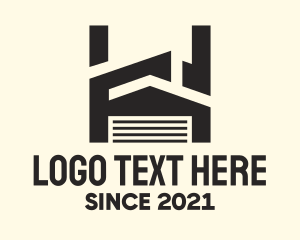 Shed - Industrial Storage House logo design