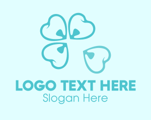 Teeth - Blue Dental Flower Teeth logo design