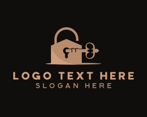 Key - Property Key Lock logo design