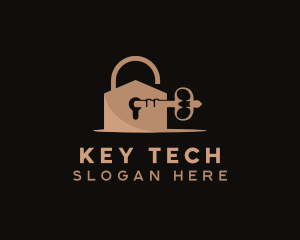 Property Key Lock logo design